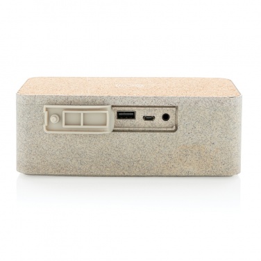 Logo trade advertising products picture of: Wheatstraw wireless charging speaker