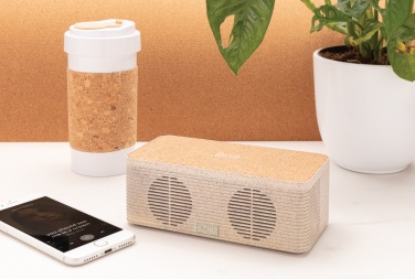 Logo trade promotional merchandise photo of: Wheatstraw wireless charging speaker