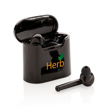 Logo trade promotional gift photo of: Liberty wireless earbuds in charging case