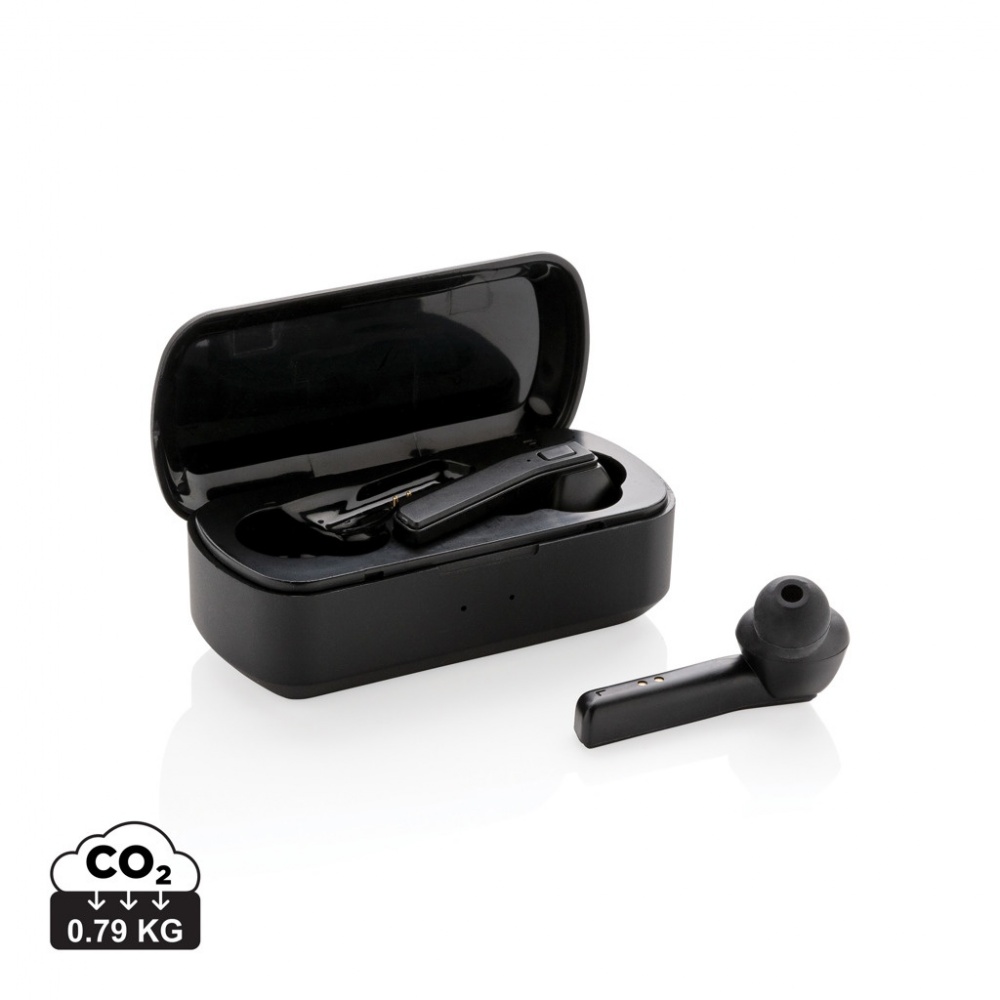 Logo trade promotional item photo of: Free Flow TWS earbuds in charging case