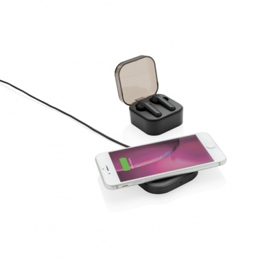 Logotrade business gift image of: TWS earbuds in wireless charging case