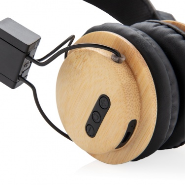 Logotrade advertising product picture of: Bamboo wireless headphone