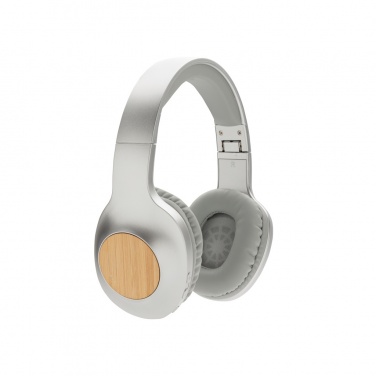 Logo trade business gifts image of: Dakota Bamboo wireless headphone