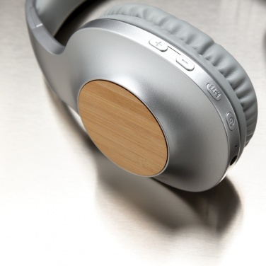 Logotrade promotional item picture of: Dakota Bamboo wireless headphone