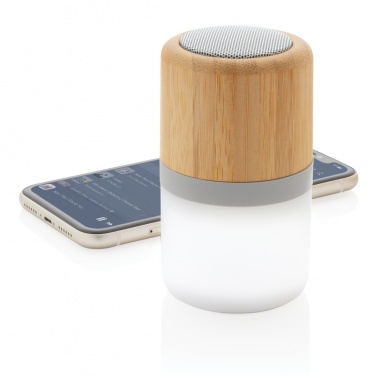 Logotrade promotional merchandise picture of: Bamboo colour changing 3W speaker light