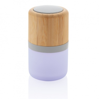 Logo trade promotional items picture of: Bamboo colour changing 3W speaker light