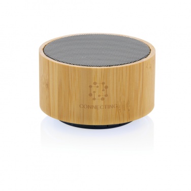 Logo trade promotional giveaways picture of: RCS recycled plastic and bamboo 3W wireless speaker