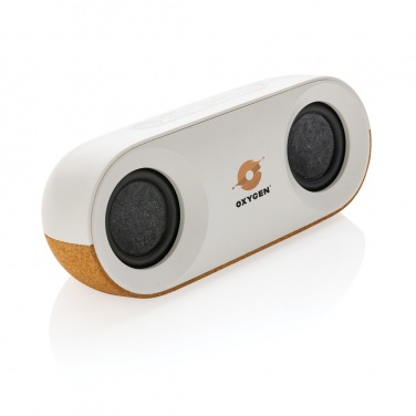 Logotrade promotional item image of: Oregon RCS recycled plastic and cork 10W speaker