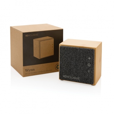 Logo trade promotional item photo of: Wynn 5W bamboo wireless speaker