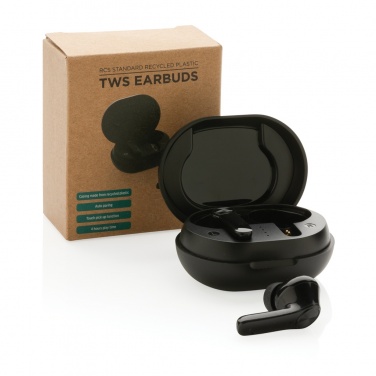 Logotrade promotional merchandise photo of: RCS standard recycled plastic TWS earbuds