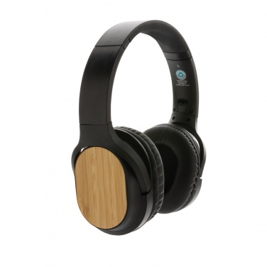 Logotrade promotional merchandise picture of: RCS and bamboo Elite Foldable wireless headphone