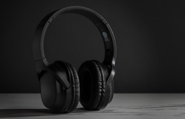 Logo trade promotional items picture of: RCS recycled plastic Elite Foldable wireless headphone