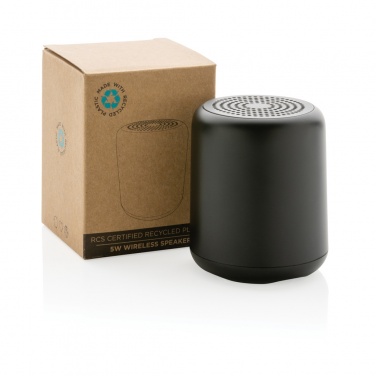 Logo trade promotional items image of: RCS certified recycled plastic 5W Wireless speaker