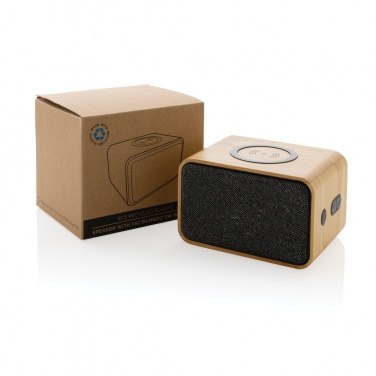Logotrade promotional products photo of: RCS Rplastic 3W speaker with bamboo 5W wireless