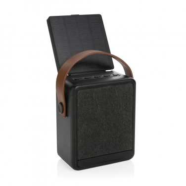 Logo trade promotional gifts image of: Skywave RCS recycled plastic solar speaker 12W