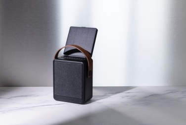 Logo trade business gifts image of: Skywave RCS recycled plastic solar speaker 12W