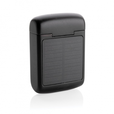 Logotrade promotional items photo of: Skywave RCS recycled plastic solar earbuds