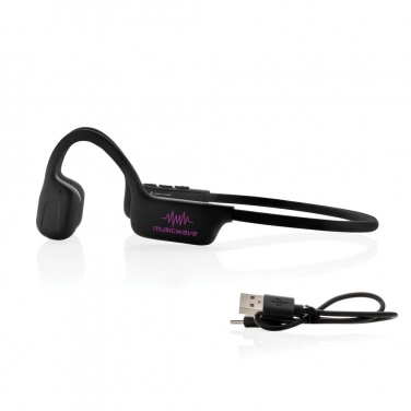 Logotrade promotional giveaway image of: Urban Vitamin Glendale RCS rplastic air conductive headphone