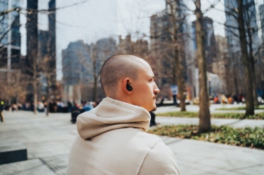 Logo trade business gift photo of: Lakewood RCS recycled and repairable wireless earbuds