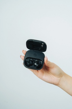 Logo trade promotional giveaways image of: Lakewood RCS recycled and repairable wireless earbuds
