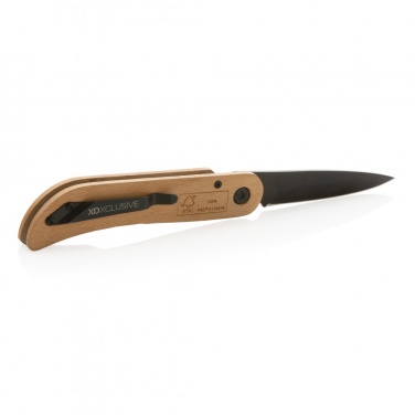 Logo trade promotional giveaways image of: Nemus Luxury Wooden knife with lock