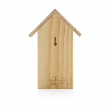 Logo trade promotional merchandise picture of: Wooden birdhouse