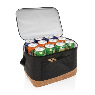 Logo trade promotional merchandise picture of: Impact AWARE™ XL RPET two tone cooler bag with cork detail