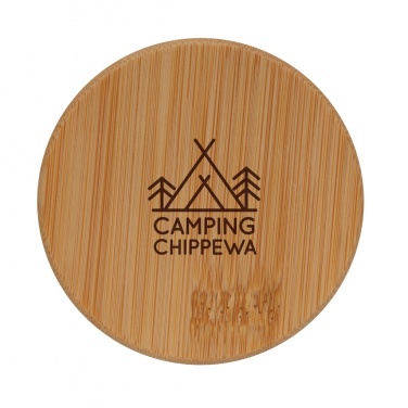 Logotrade business gifts photo of: Double wall borosilicate glass with bamboo lid 250ml 2pc set