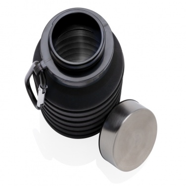 Logotrade advertising products photo of: Leakproof collapsible silicone bottle with lid