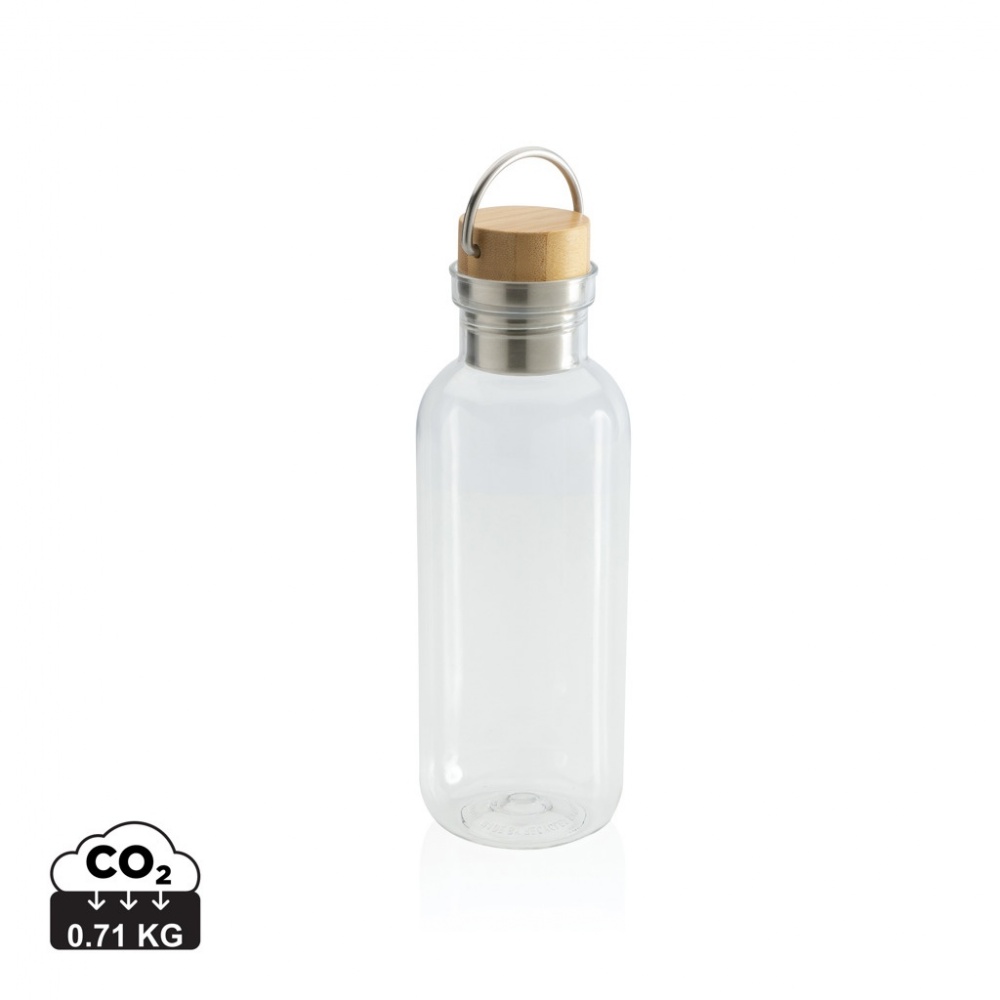 Logo trade corporate gifts image of: RCS RPET bottle with bamboo lid and handle