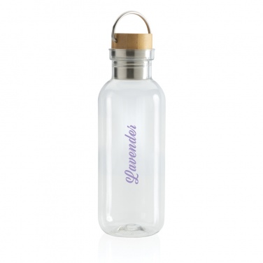 Logo trade promotional gifts picture of: RCS RPET bottle with bamboo lid and handle