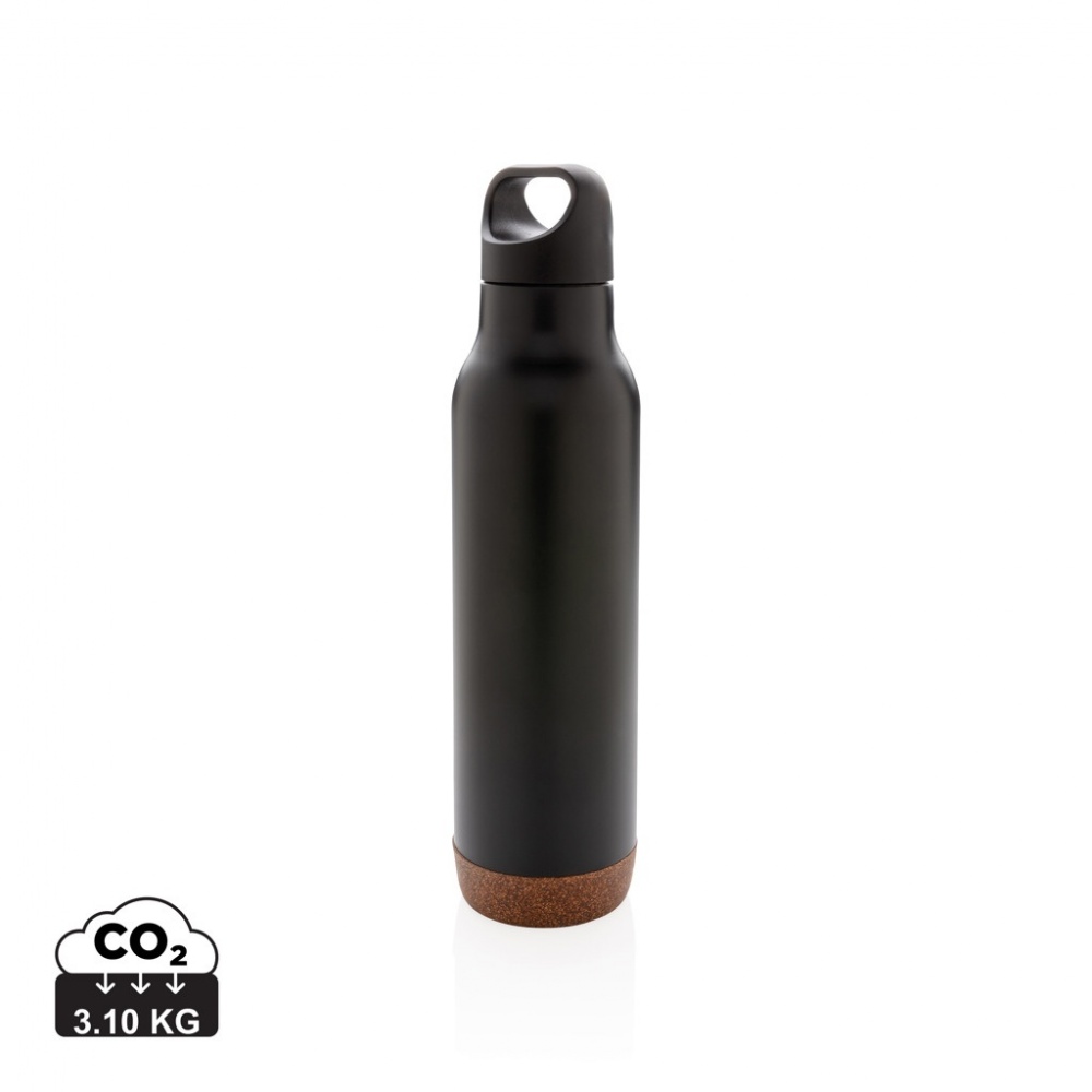Logo trade business gifts image of: Cork leakproof vacuum flask