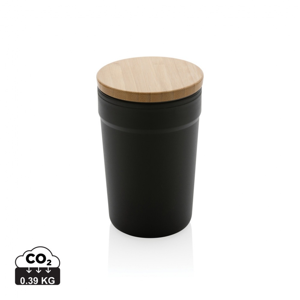 Logotrade promotional merchandise photo of: GRS certified recycled PP mug with bamboo lid