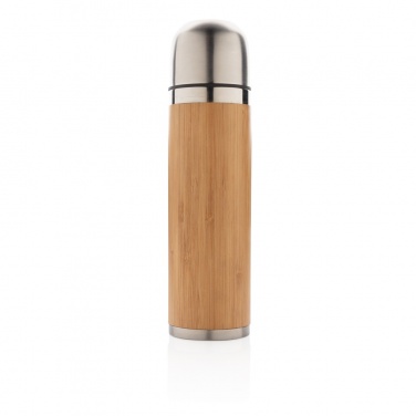 Logo trade promotional gifts image of: Bamboo vacuum travel flask