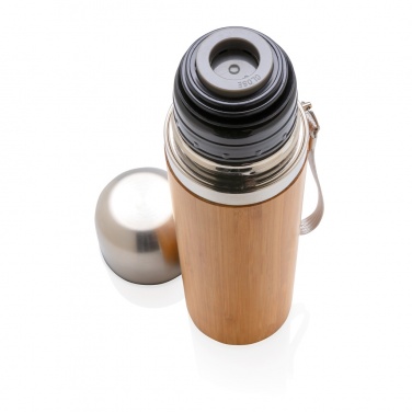 Logotrade promotional gift image of: Bamboo vacuum travel flask
