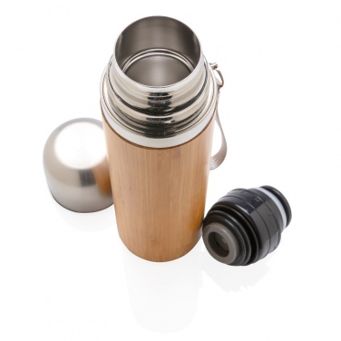Logo trade promotional gifts image of: Bamboo vacuum travel flask