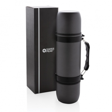 Logo trade promotional merchandise picture of: Vacuum flask with 2 cups