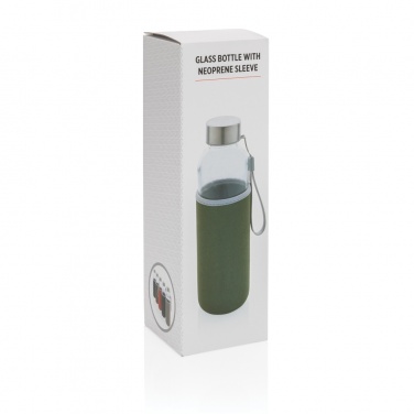 Logo trade corporate gift photo of: Glass bottle with neoprene sleeve