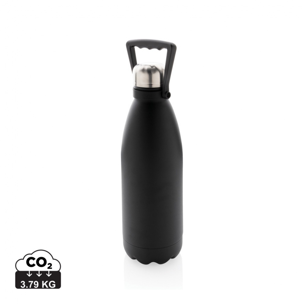 Logo trade business gifts image of: RCS Recycled stainless steel large vacuum bottle 1.5L