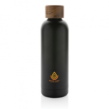 Logotrade corporate gift image of: Wood RCS certified recycled stainless steel vacuum bottle