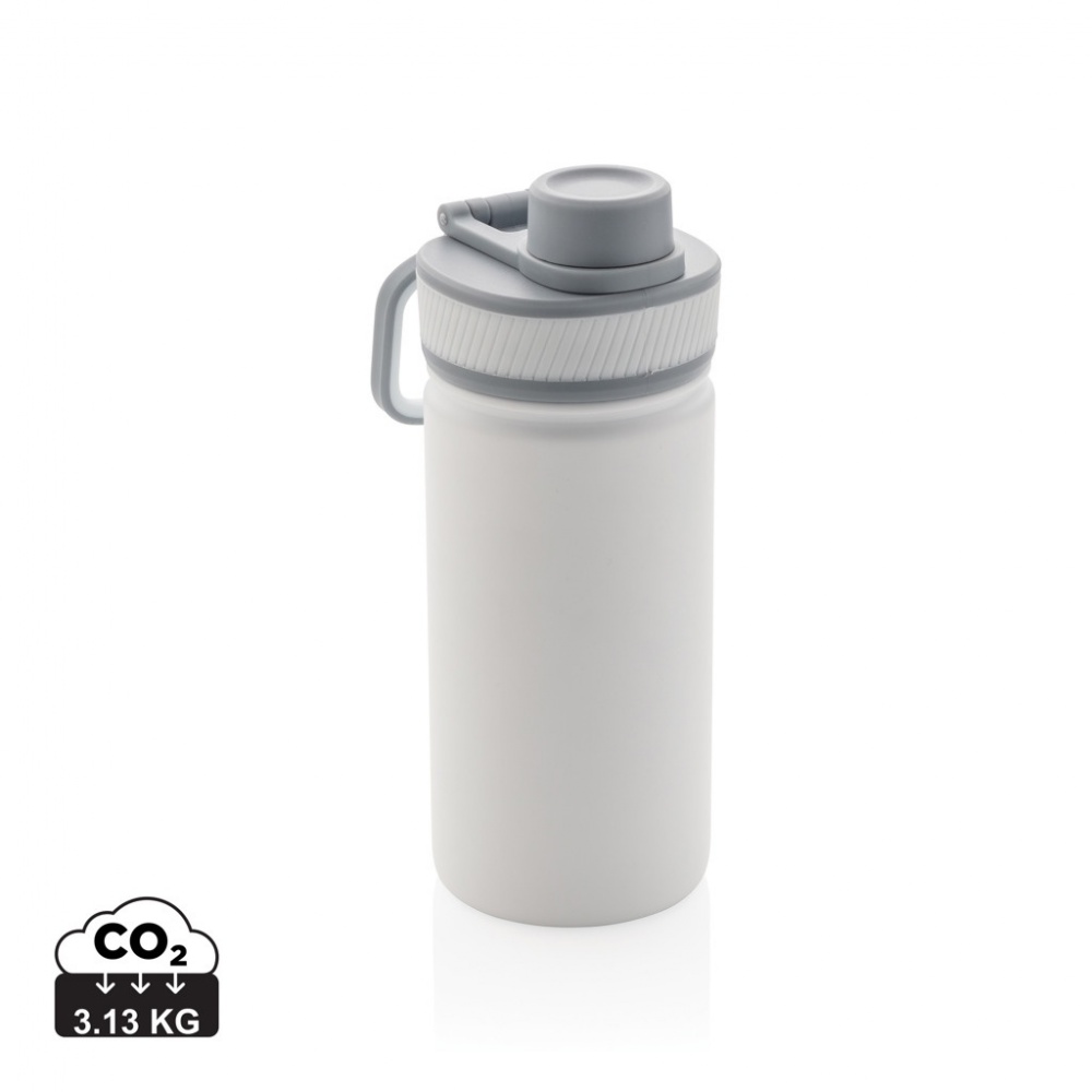 Logo trade promotional products image of: Vacuum stainless steel bottle with sports lid 550ml