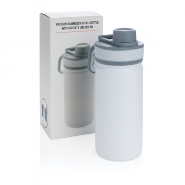 Logo trade promotional giveaway photo of: Vacuum stainless steel bottle with sports lid 550ml