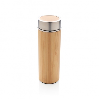 Logo trade advertising products image of: Leak proof bamboo vacuum bottle