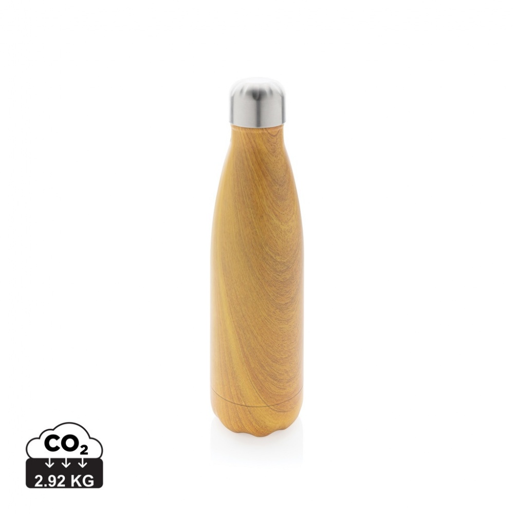 Logotrade promotional gift image of: Vacuum insulated stainless steel bottle with wood print
