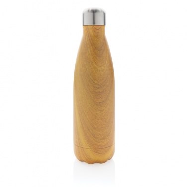 Logotrade promotional item image of: Vacuum insulated stainless steel bottle with wood print