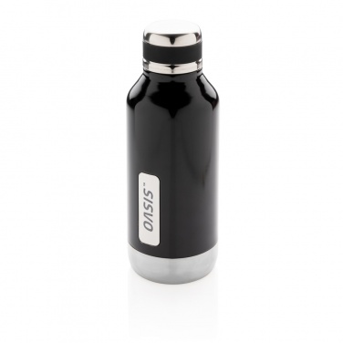 Logotrade promotional giveaway image of: Leak proof vacuum bottle with logo plate