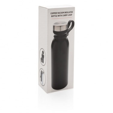 Logotrade promotional product image of: Copper vacuum insulated bottle with carry loop
