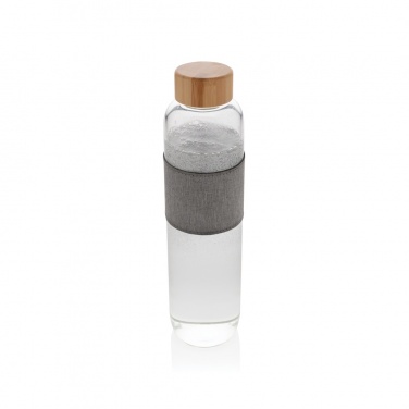 Logo trade promotional items image of: Impact borosilicate glass bottle with bamboo lid