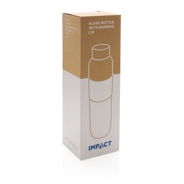 Logo trade promotional products picture of: Impact borosilicate glass bottle with bamboo lid