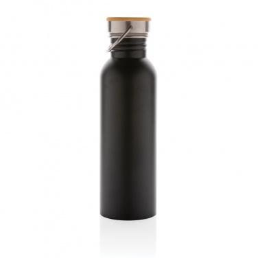 Logotrade promotional product picture of: Modern stainless steel bottle with bamboo lid